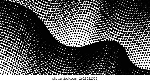 Plano de fundo gradiente de meio-tom do Grunge. Textura de ruído de grão desbotado. Papel de parede de areia branca e preta. Fundo retro pixelizado. Anime ou manga estilo história em quadrinhos. Modelo texturizado de design gráfico vetorial