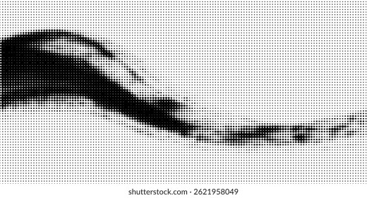 Plano de fundo gradiente de meio-tom do Grunge. Textura de ruído de grão desbotado. Papel de parede de areia branca e preta. Fundo retro pixelizado. Sobreposição de quadrinhos em estilo anime ou mangá
