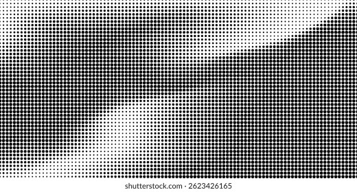 Plano de fundo gradiente de meio-tom do Grunge. Textura de ruído de grão desbotado. Papel de parede de areia branca e preta. Fundo retro pixelizado. Anime ou manga estilo história em quadrinhos. Modelo texturizado de design gráfico vetorial