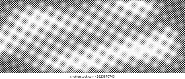 Plano de fundo gradiente de meio-tom do Grunge. Textura de ruído de grão desbotado. Fundo retro pixelizado. Anime ou manga estilo história em quadrinhos. Modelo texturizado de design gráfico vetorial.