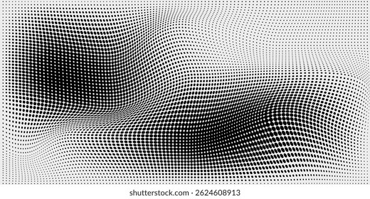 Plano de fundo gradiente de meio-tom do Grunge. Textura de ruído de grão desbotado. Papel de parede de areia branca e preta. Fundo retro pixelizado. Anime ou manga estilo história em quadrinhos. Modelo texturizado de design gráfico vetorial