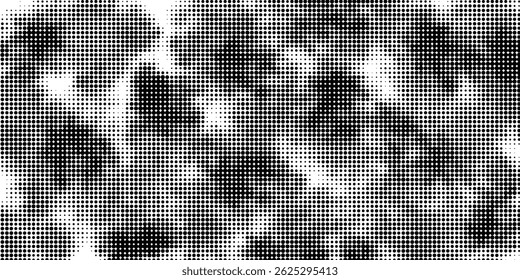 Grunge halftone gradient background. Faded grit noise texture. White and black sand wallpaper. Retro pixelated backdrop. modern