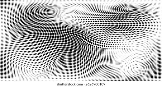 Grunge halftone gradient background. Faded grit noise texture. White and black sand wallpaper. Retro pixelated backdrop. Anime or manga style comic overlay. Vector graphic design textured template
