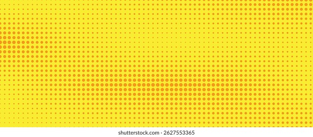 Plano de fundo gradiente de meio-tom do Grunge. Textura de ruído de grão desbotado. papel de parede de areia amarelo e laranja. Fundo retro pixelizado. Anime ou manga estilo história em quadrinhos. Vetor