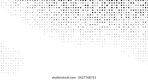 Plano de fundo gradiente de meio-tom do Grunge. Textura de ruído de grão desbotado. Papel de parede de areia branca e preta. Fundo retro pixelizado. Anime ou mangá estilo cômico sobreposição abstrata moderno simples