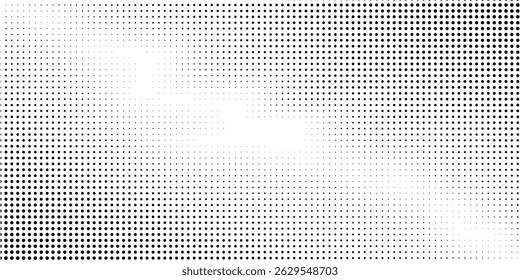 Plano de fundo gradiente de meio-tom do Grunge. Textura de ruído de grão desbotado. Papel de parede de areia branca e preta. Fundo retro pixelizado. Anime ou manga estilo história em quadrinhos. Modelo texturizado de design gráfico vetorial