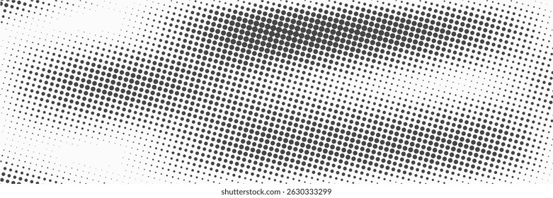 Plano de fundo gradiente de meio-tom do Grunge. Textura de ruído de grão desbotado. Papel de parede de areia branca e preta. Fundo retro pixelizado. Anime ou manga estilo história em quadrinhos. Vetor 