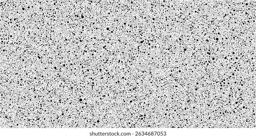 Grunge halftone gradient background. Faded grit noise texture. White and black sand wallpaper. Retro pixelated backdrop. Anime or manga style comic overlay. Vector graphic design textured template