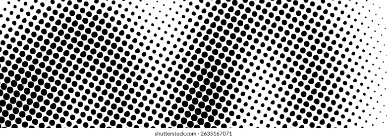 Grunge halftone gradient background. Faded grit noise texture. White and black sand wallpaper. Retro pixelated backdrop. Anime or manga style comic overlay. Vector graphic design textured template