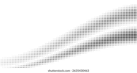 Grunge halftone gradient background. Faded grit noise texture. White and black sand wallpaper. Retro pixelated backdrop. Anime or manga style comic overlay. Vector graphic design textured template