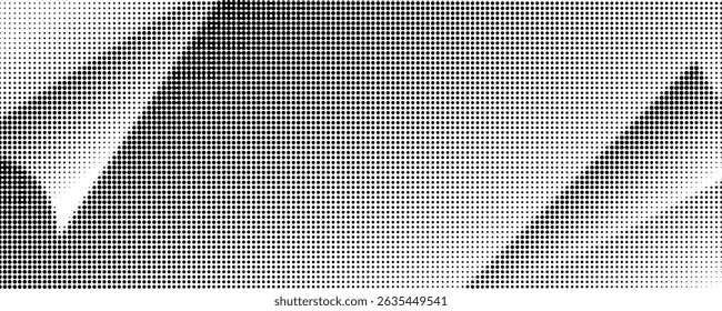 Grunge halftone gradient background. Faded grit noise texture. White and black sand wallpaper. Retro pixelated backdrop. Anime or manga style comic overlay. Vector graphic design textured template