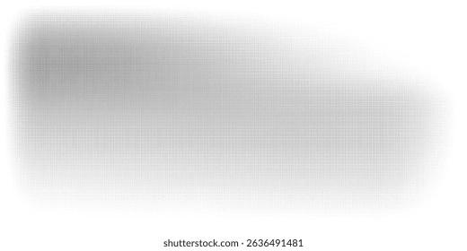 Grunge halftone gradient background. Faded grit noise texture. White and black sand wallpaper. Retro pixelated backdrop. Anime or manga style comic overlay. Vector graphic design textured template