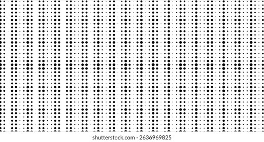 Grunge halftone gradient background. Faded grit noise texture. White and black sand wallpaper. Retro pixelated backdrop. Anime or manga style comic overlay. Vector graphic design textured template