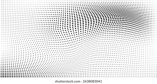 Grunge halftone gradient background. Faded grit noise texture. White and black sand wallpaper. Retro pixelated backdrop. Anime or manga style comic overlay. Vector graphic design textured template