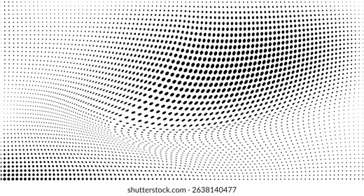 Grunge halftone gradient background. Faded grit noise texture. White and black sand wallpaper. Retro pixelated backdrop. Anime or manga style comic overlay. Vector graphic design textured template