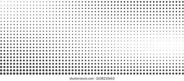 Grunge halftone gradient background. Faded grit noise texture. White and black sand wallpaper. Retro pixelated backdrop. Anime or manga style comic overlay. Vector graphic design textured template