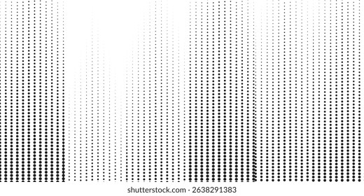 Grunge halftone gradient background. Faded grit noise texture. White and black sand wallpaper art.