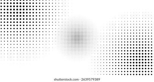 Grunge halftone gradient background. Faded grit noise texture. White and black sand wallpaper. Retro pixelated backdrop. Anime or manga style comic overlay. modern dot