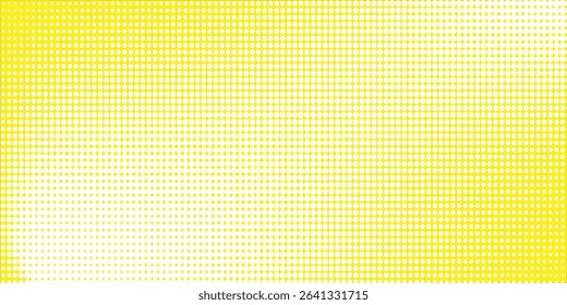 Grunge halftone gradient background. Faded grit noise texture. White and yellow sand wallpaper. Retro pixelated backdrop. Anime or manga style comic overlay. Vector graphic design textured template