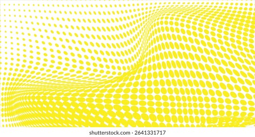 Grunge halftone gradient background. Faded grit noise texture. White and yellow sand wallpaper. Retro pixelated backdrop. Anime or manga style comic overlay. Vector graphic design textured template