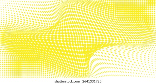 Grunge halftone gradient background. Faded grit noise texture. White and yellow sand wallpaper. Retro pixelated backdrop. Anime or manga style comic overlay. Vector graphic design textured template