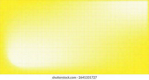 Grunge halftone gradient background. Faded grit noise texture. White and yellow sand wallpaper. Retro pixelated backdrop. Anime or manga style comic overlay. Vector graphic design textured template