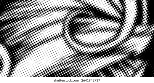 Grunge halftone gradient background. Faded grit noise texture. White and black sand wallpaper. Retro pixelated backdrop. Anime or manga style comic overlay. graphic design textured template modern