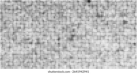 Grunge halftone gradient background. Faded grit noise texture. White and black sand wallpaper. Retro pixelated backdrop. Anime or manga style comic overlay. modern