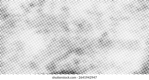 Grunge halftone gradient background. Faded grit noise texture. White and black sand wallpaper. Retro pixelated backdrop. Anime or manga style comic overlay. modern