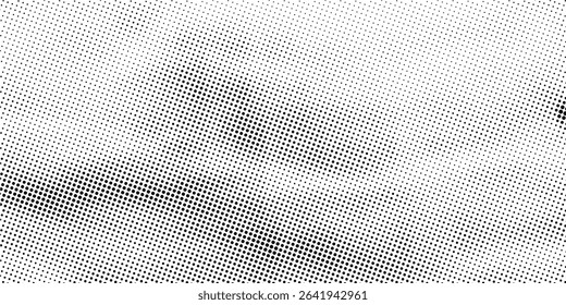 Grunge halftone gradient background. Faded grit noise texture. White and black sand wallpaper. Retro pixelated backdrop. Anime or manga style comic overlay. graphic design textured template modern