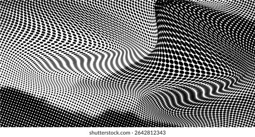 Plano de fundo gradiente de meio-tom do Grunge. Textura de ruído de grão desbotado. Papel de parede de areia branca e preta. Fundo retro pixelizado. Anime ou mangá estilo história em quadrinhos overlay.modern