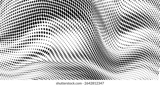 Plano de fundo gradiente de meio-tom do Grunge. Textura de ruído de grão desbotado. Papel de parede de areia branca e preta. Fundo retro pixelizado. Anime ou manga estilo história em quadrinhos. ilustração vetorial