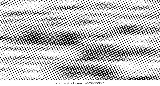 Plano de fundo gradiente de meio-tom do Grunge. Textura de ruído de grão desbotado. Papel de parede de areia branca e preta. Fundo retro pixelizado. Anime ou manga estilo história em quadrinhos. ilustração vetorial