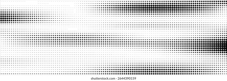 Grunge halftone gradient background. Faded grit noise texture. White and black sand wallpaper. Retro pixelated backdrop. Anime or manga style comic overlay. Vector graphic design textured template