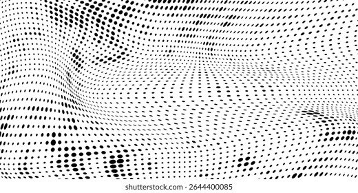 Grunge halftone gradient background. Faded grit noise texture. White and black sand wallpaper. Anime or manga style comic overlay. Vector graphic design textured template. vector illustration