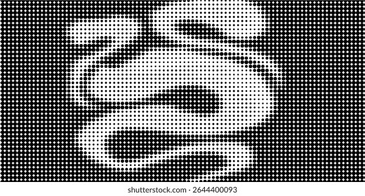 Grunge halftone gradient background. Faded grit noise texture. White and black sand wallpaper. Retro pixelated backdrop. Anime or manga style comic overlay. Vector graphic design textured template
