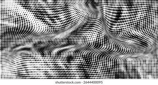 Grunge halftone gradient background. Faded grit noise texture. White and black sand wallpaper. Anime or manga style comic overlay. Vector graphic design textured template