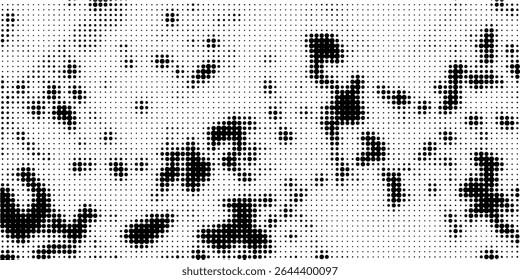 Grunge halftone gradient background. Faded grit noise texture. White and black sand wallpaper. Anime or manga style comic overlay. Vector graphic design textured template. modern