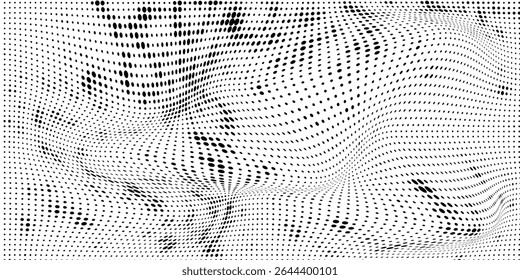 Grunge halftone gradient background. Faded grit noise texture. White and black sand wallpaper. Anime or manga style comic overlay. Vector graphic design textured template. vector illustration