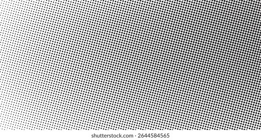 Grunge halftone gradient background. Faded grit noise texture. White and black sand wallpaper. Retro pixelated backdrop. Anime or manga style comic overlay. Vector graphic design textured template