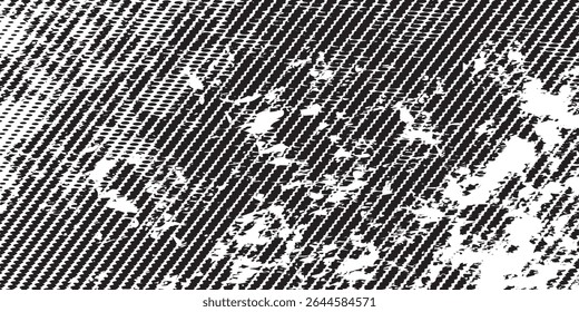 Plano de fundo gradiente de meio-tom do Grunge. Textura de ruído de grão desbotado. Papel de parede de areia branca e preta. Tela de fundo retrô pixelada