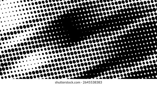 Plano de fundo gradiente de meio-tom do Grunge. Textura de ruído de grão desbotado. Papel de parede de areia branco e preto. Fundo retro pixelizado. Anime ou manga estilo história em quadrinhos. Modelo texturizado de design gráfico vetorial
