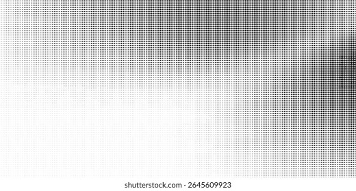 Grunge medio tono gradiente de fondo. Textura de ruido de grano desvanecido. Fondo de pantalla de arena blanco y negro. Fondo pixelado retro.