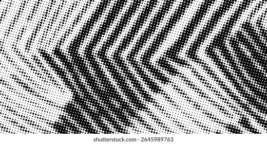 Grunge halftone gradient background. Faded grit noise texture. White and black sand wallpaper. Retro pixelated backdrop. Anime or manga style comic overlay. Vector graphic design textured template
