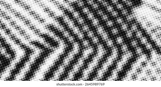 Grunge halftone gradient background. Faded grit noise texture. White and black sand wallpaper. Retro pixelated backdrop. Anime or manga style comic overlay. Vector graphic design textured template
