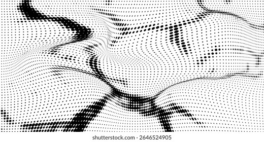 Grunge halftone gradient background. Faded grit noise texture. White and black sand wallpaper. Retro pixelated backdrop. Anime or manga style comic overlay. modern dots