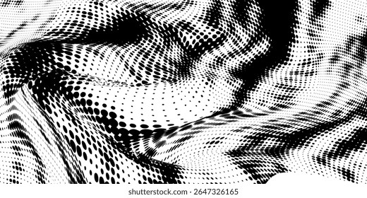 Plano de fundo gradiente de meio-tom do Grunge. Textura de ruído de grão desbotado. Papel de parede de areia branca e preta. Fundo retro pixelizado. Anime ou mangá estilo quadrinhos