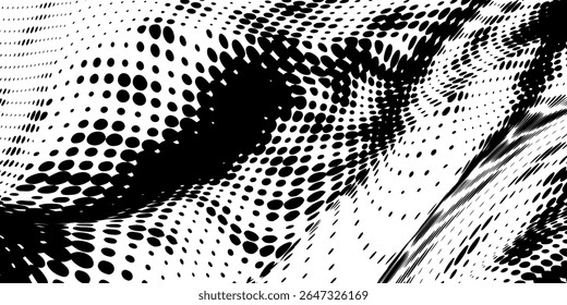 Plano de fundo gradiente de meio-tom do Grunge. Textura de ruído de grão desbotado. Papel de parede de areia branca e preta. Fundo retro pixelizado. Anime ou mangá estilo quadrinhos