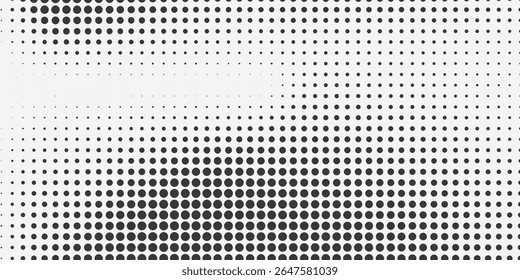 Grunge halftone gradient background. Faded grit noise texture. White and black sand wallpaper. Retro pixelated  modern arts