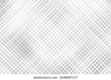 Grunge halftone gradient background. Faded grit noise texture. White and black sand wallpaper. Retro pixelated backdrop. Anime or manga style comic overlay. Vector graphic design textured template